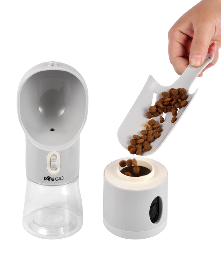 4-in-1 Dog Water Bottle & Food Container